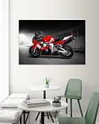 Obraz Cestná motorka červená